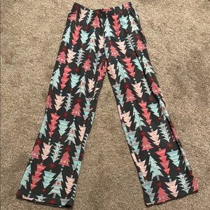Festive Tree Print Pajama Pants